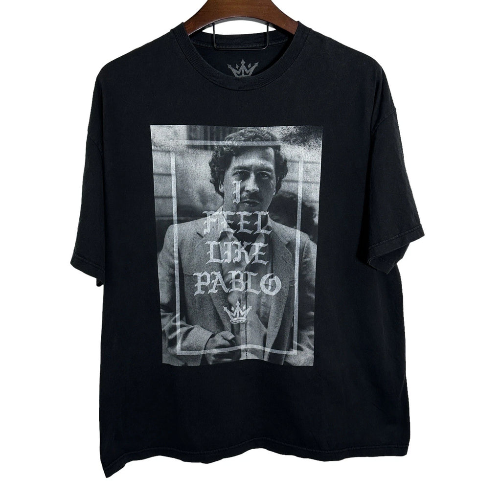 MAFIOSO I Feel Like Pablo Escobar Black Cotton T-Shirt Grunge Size 2XL