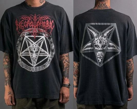 Vintage Necrophobic 1996 T-Shirt Unisex  2 SIDE Spawned by Evil Metal Fan Gift