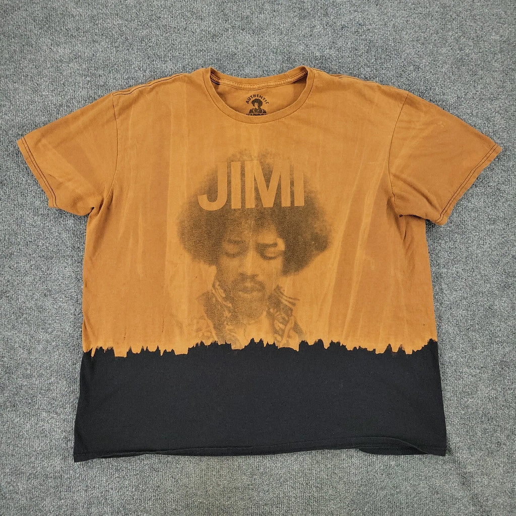 Jimi Hendrix Shirt Men's XL Brown Graphic Tee Crew Neck Short Sleeve Pullover