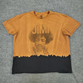 Jimi Hendrix Shirt Men's XL Brown Graphic Tee Crew Neck Short Sleeve Pullover