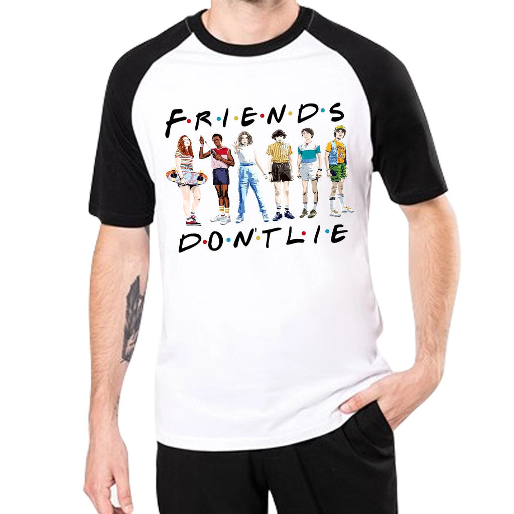 T-Shirt (3607) FRIENDS DON'T LIE Baseball T Shirt Stranger Kids Adult