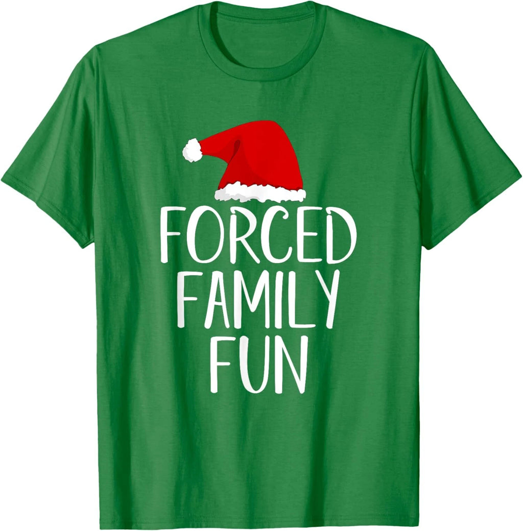 Forced Family Fun Sarcastic Christmas Eve Design T-Shirt