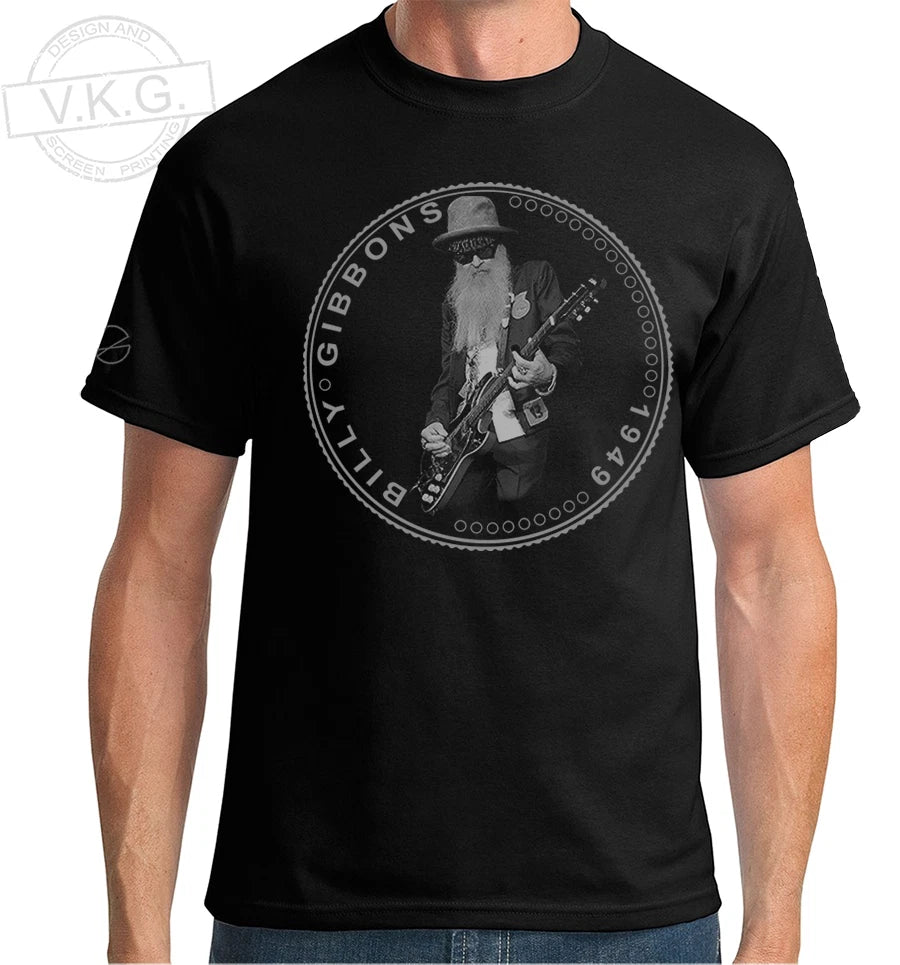 BILLY GIBBONS ( Rev Willie G ) of ZZ TOP ,  Cool Coin  T shirt by V.K.G.