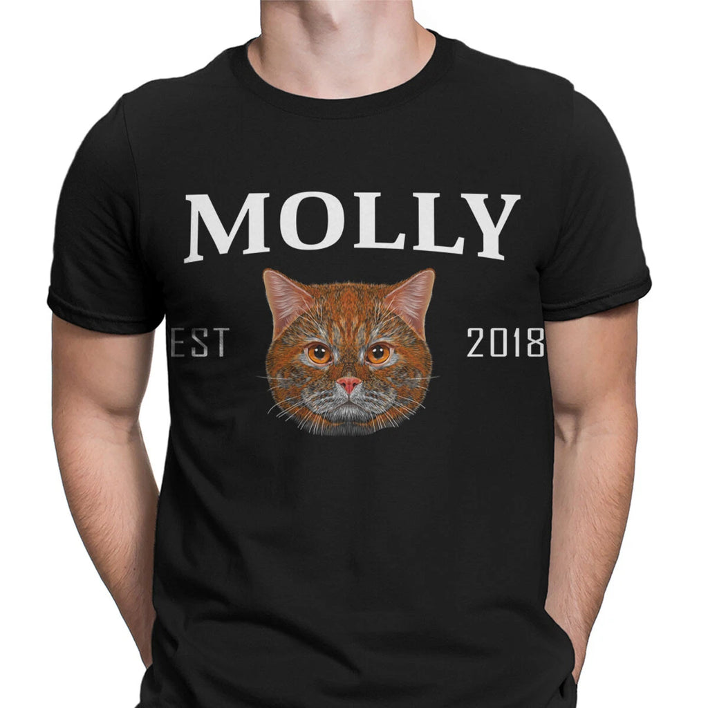 Customisable Cat Mens T-Shirt  With Name & Year Perfect For Cat Lovers #TA-195