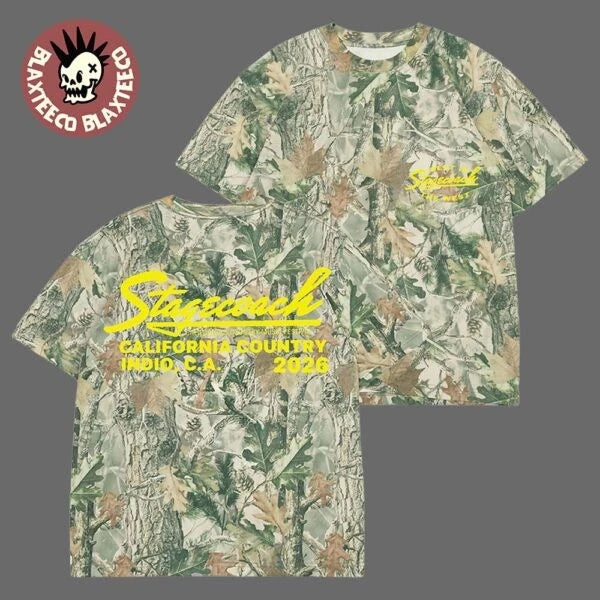 Stagecoach 2026 Festival Merch California Country Indio CA 3D Camo T-Shirt