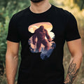 Men's Bigfoot Pixel Art Motif Cotton T-Shirt Size XS to 5XL