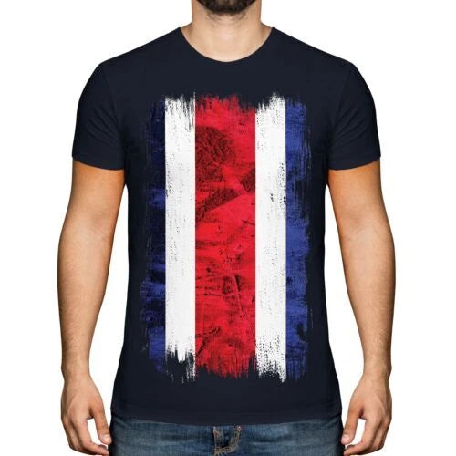 COSTA RICA GRUNGE FLAG MENS T-SHIRT TEE TOP COSTA RICAN SHIRT FOOTBALL GIFT