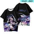 Miku Hatsune Vocaloid Cosplay Anime Manga T-Shirt Tee Costumes Polyester Unisex