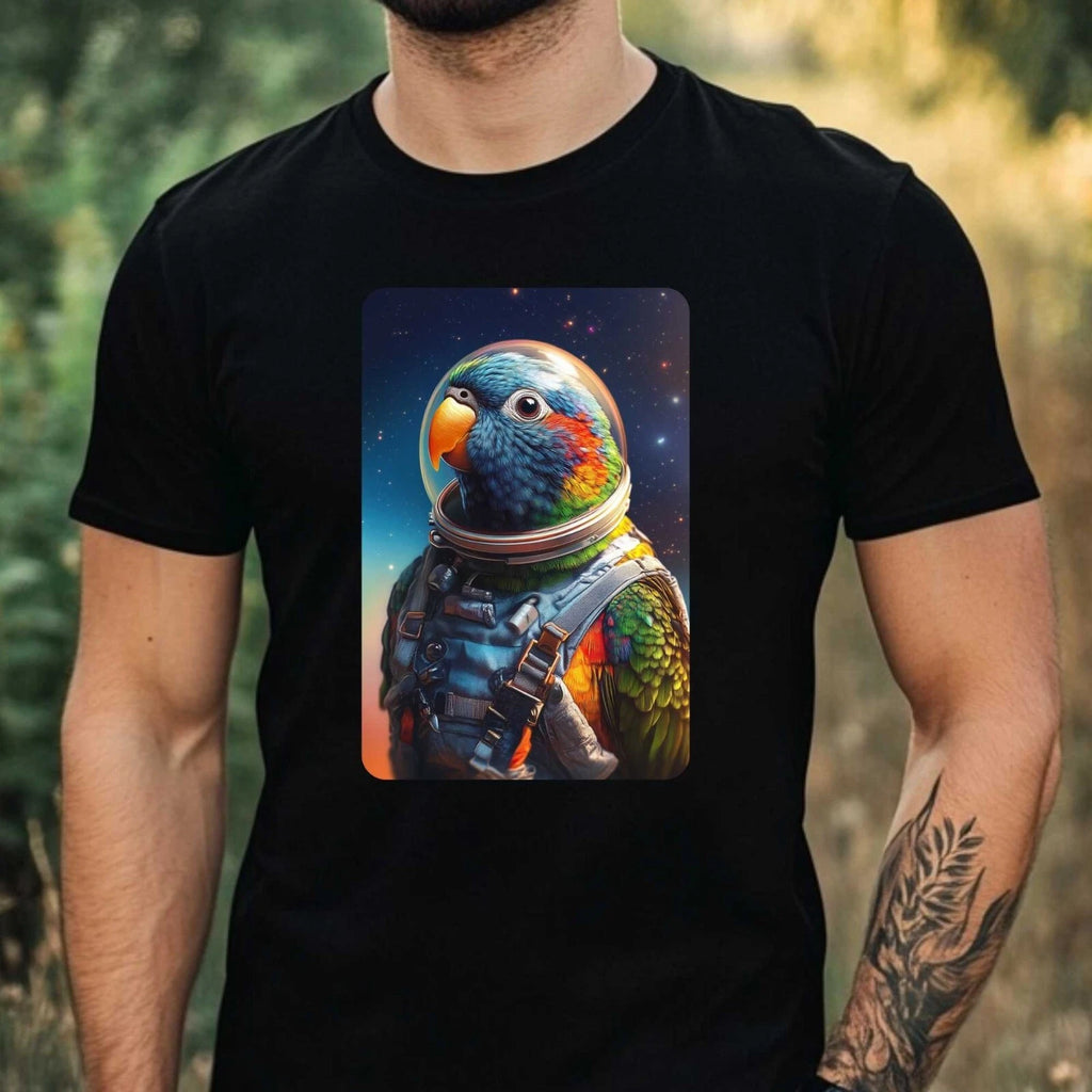 Men's Rainbow Lori Astronaut Print Cotton T-Shirt Size XS to 5XL