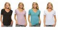 Felina Ladies' V-Neck Short Sleeve Slub T-Shirt