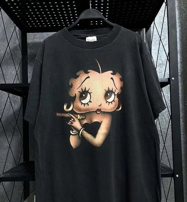 Vintage Betty Boop Cartoon Tee 1997s Black Unisex Tshirt S-5XL