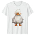 Duck Ghost Costume Halloween Holidays Mens TShirt Womens Tee Cute Animal Graphic