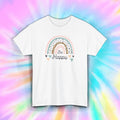 Be Happy Boho Rainbow T-Shirt Positive Vibes Inspirational Tee S-5XL