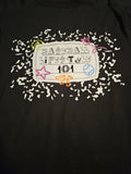 Baseball Lifestyle 101 Composition Black Graphic Print Short Sleeve T-Shirt Smal