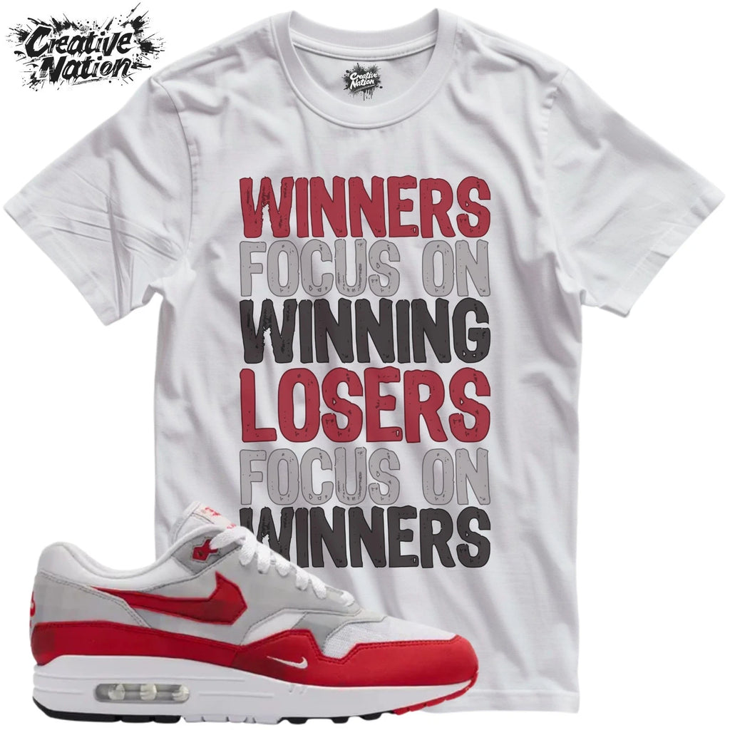 Shirt To Match Air Max 1 .SWOOSH Low Poly White Unisex Tee Gym Shirt