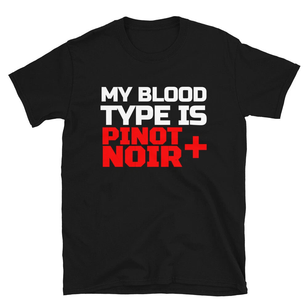 Pinot Wine Blood Type Funny Alcohol T-Shirt