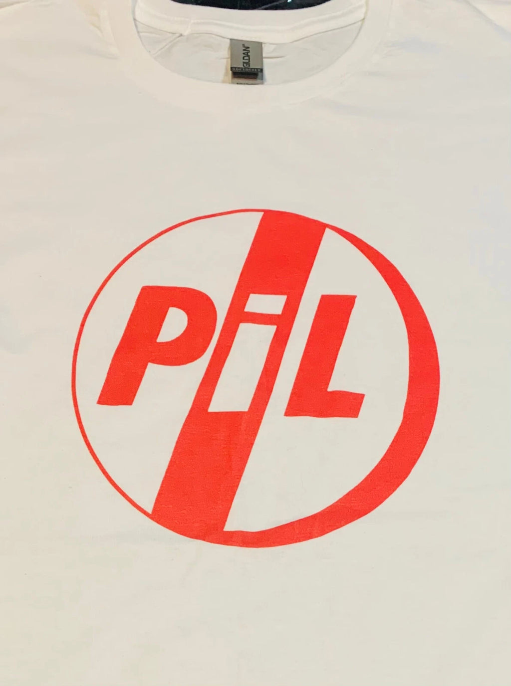 Pil (Public Image LTD) White T-Shirt / RED LOGO  John Lydon / Sex Pistols