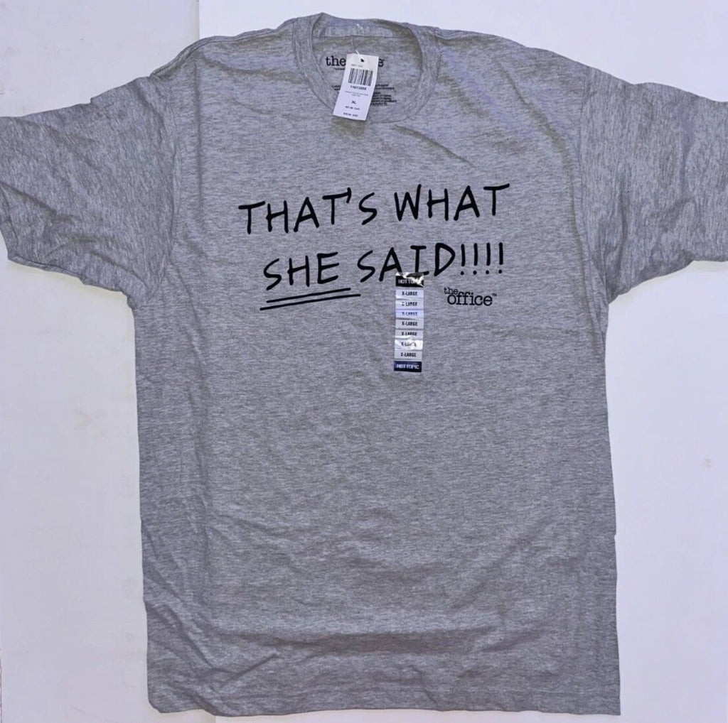 Brand New Men's XL Grey The Office "That's What She Said" Short Sleeve T-Shirt