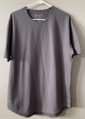 BYLT T Shirt Mens XL Drop Cut Gray Short Sleeve Minimalist Athleisure Tee