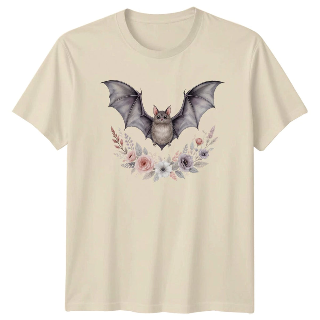 Bat Floral T-Shirt Bat Wildlife Animals Gift For Him And Her