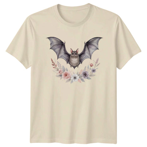 Bat Floral T-Shirt Bat Wildlife Animals Gift For Him And Her
