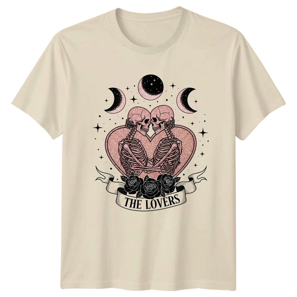 The Lovers T-Shirt Celestial Skeleton Romance Love Valentines Day Gift