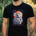 Mens Koala Astronaut Print Cotton T-Shirt Size XS to 5XL