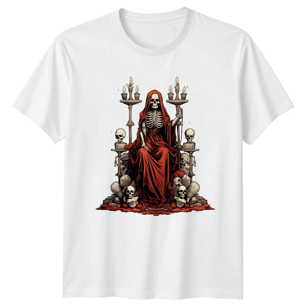 Skeleton King Of The Macabre T-Shirt Grim Reaper Gothic Halloween Gift