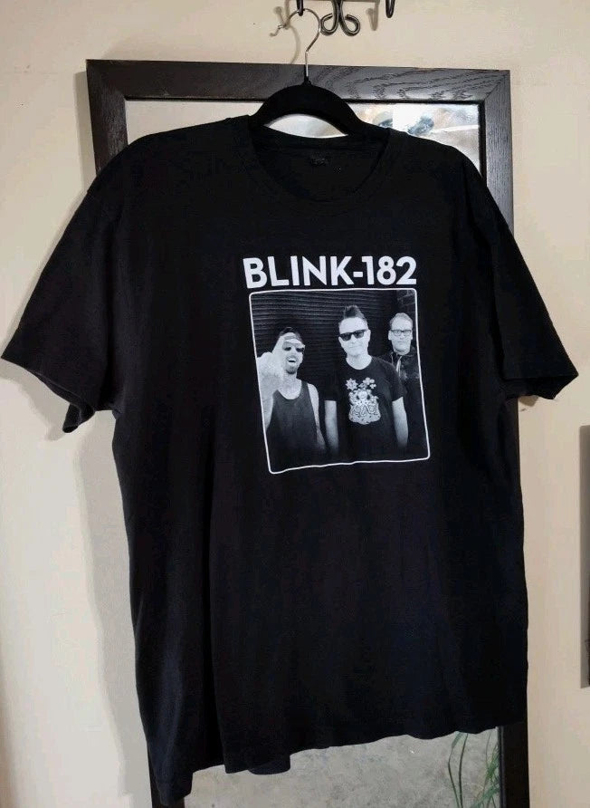 😎Vtg GenX Rock Blink-182  Black T-Shirt,  Punk Rock Band Tee, Classic XL