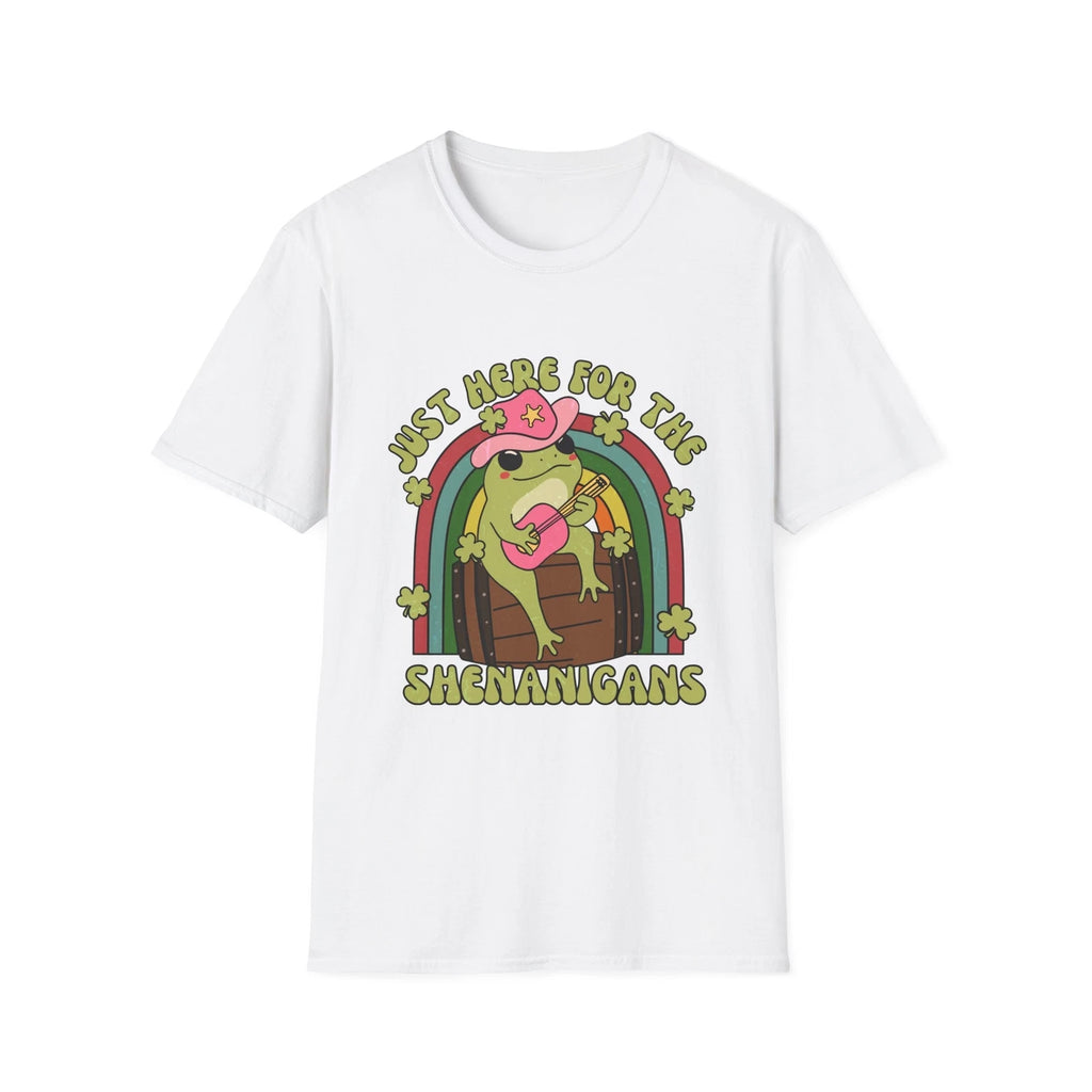 Funny Boho Hippie Frog Unisex Softstyle T-Shirt