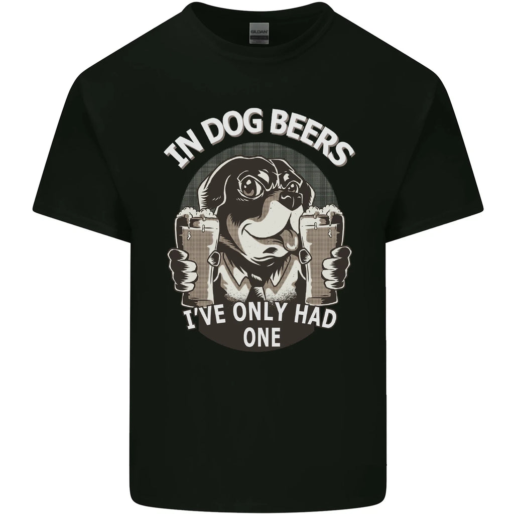 Dog Beers Ive Only Had 2 Funny Beer Alcohol Mens Cotton T-Shirt Tee Top