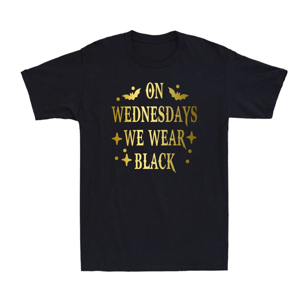 On Wednesdays We Wear Black - Dark Humor, Gothic Aesthetic Vintage Men's T-Shirt