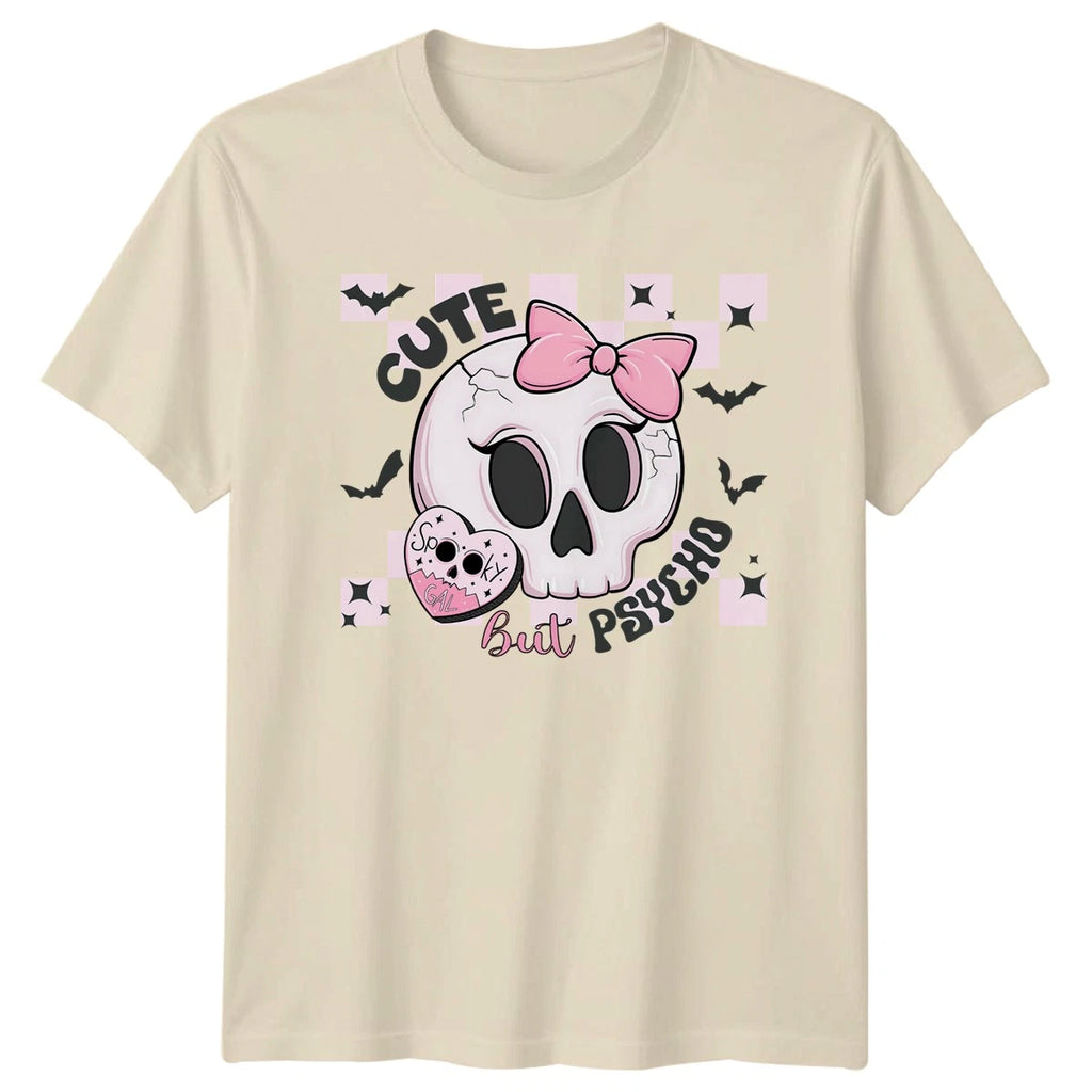 Cute But Psycho Womens T-Shirt Spooky Gal Halloween Gift For Her