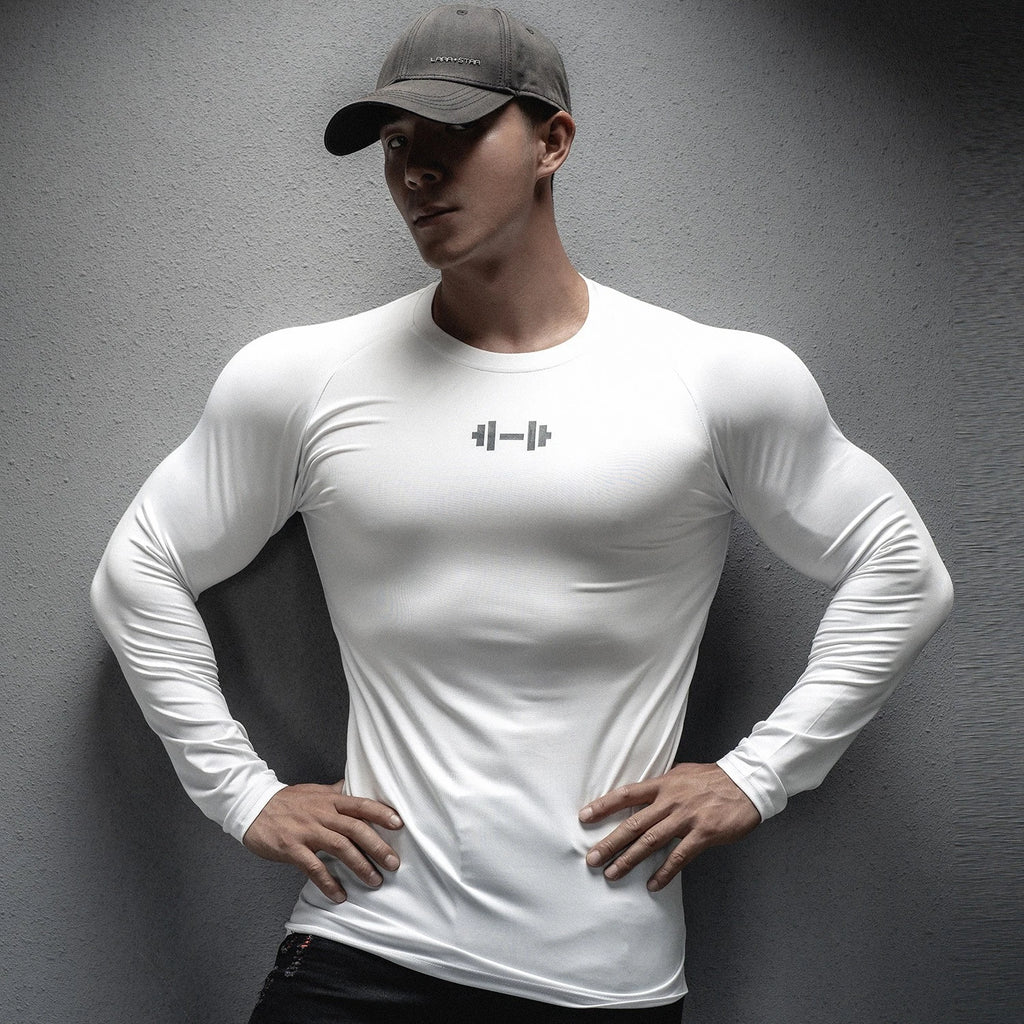 Mens T Shirt Slim Muscle Fit Stretch Tee Male Gym Crew Neck Short Sleeve