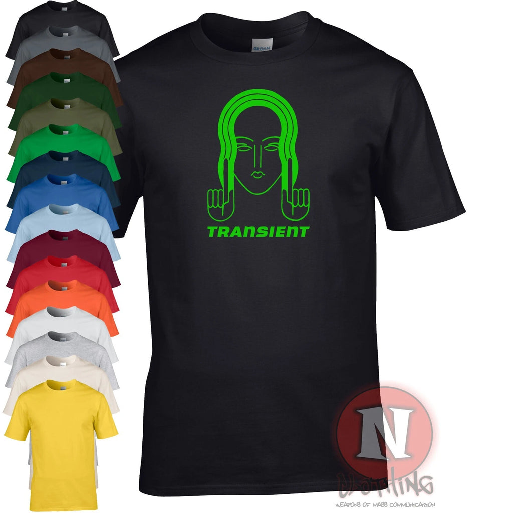 Transient records t-shirt old school trance dance rave edm music record label