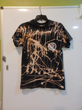Sm Black Bleach Splatter Tshirt w/Cactus Pocket