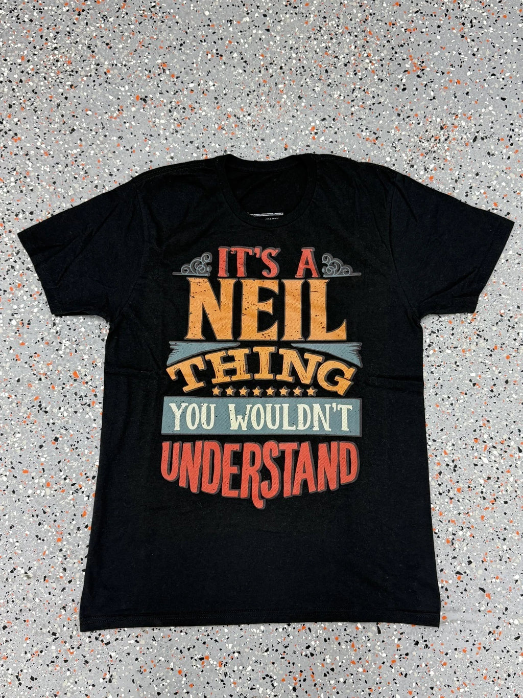 Neil Funny Creative Graphic T-Shirt - M