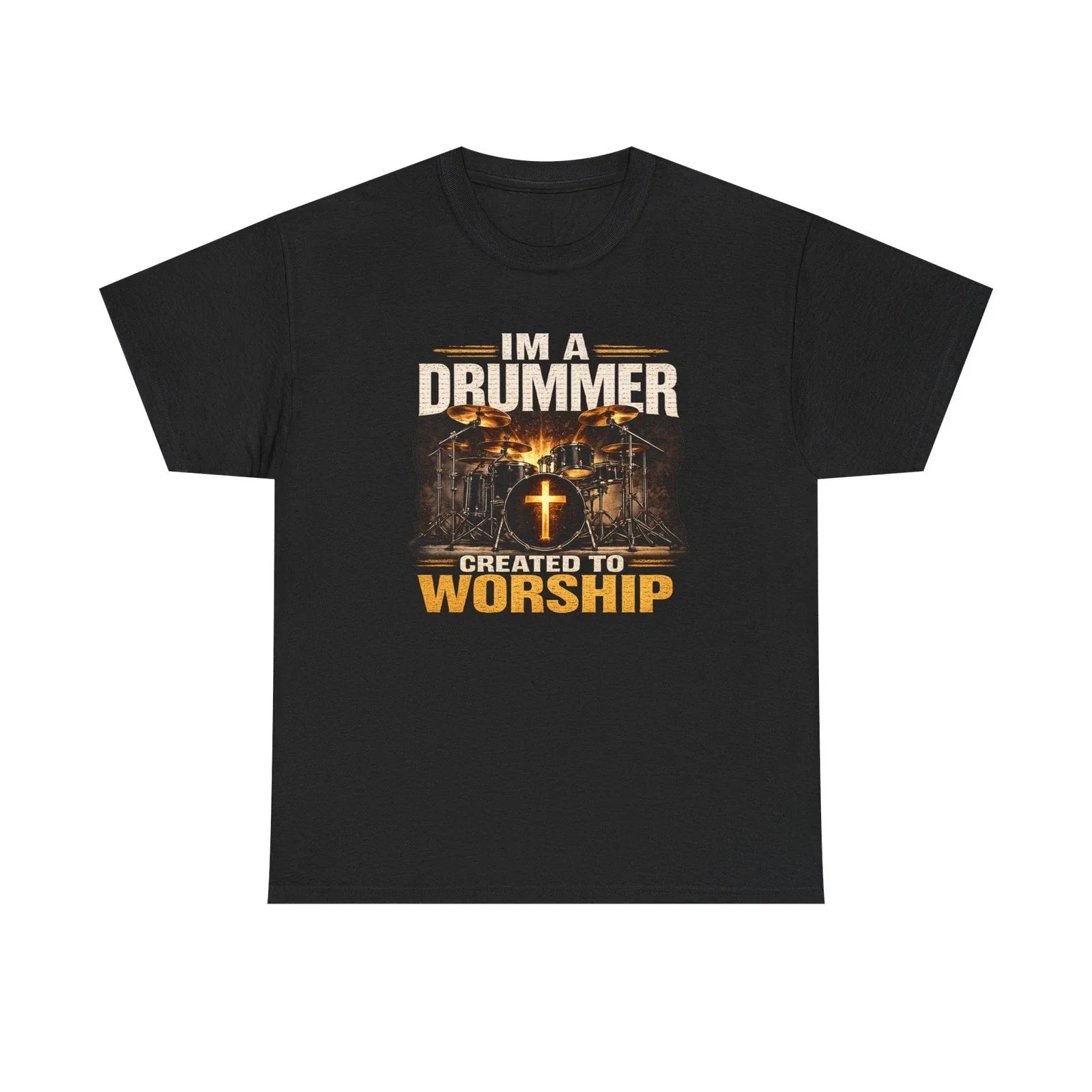 Christian Drummer T Shirt, Worship Drum Set, Drummer Gift, Jesus