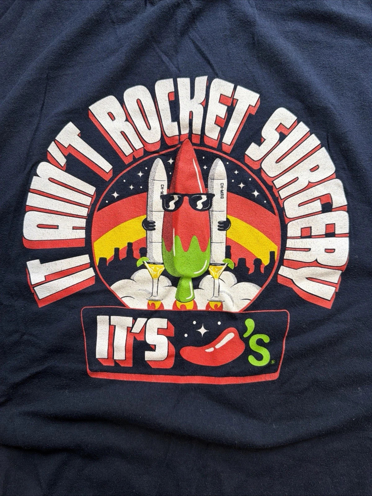 Chilis Employee Shirt XL It Ain’t Rocket Surgery Chili’s T-shirt blue