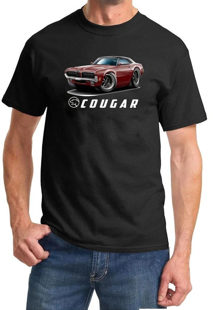 1970 Mercury Cougar Hardtop Full Color Cartoon Tshirt NEW FREE SHIPPING
