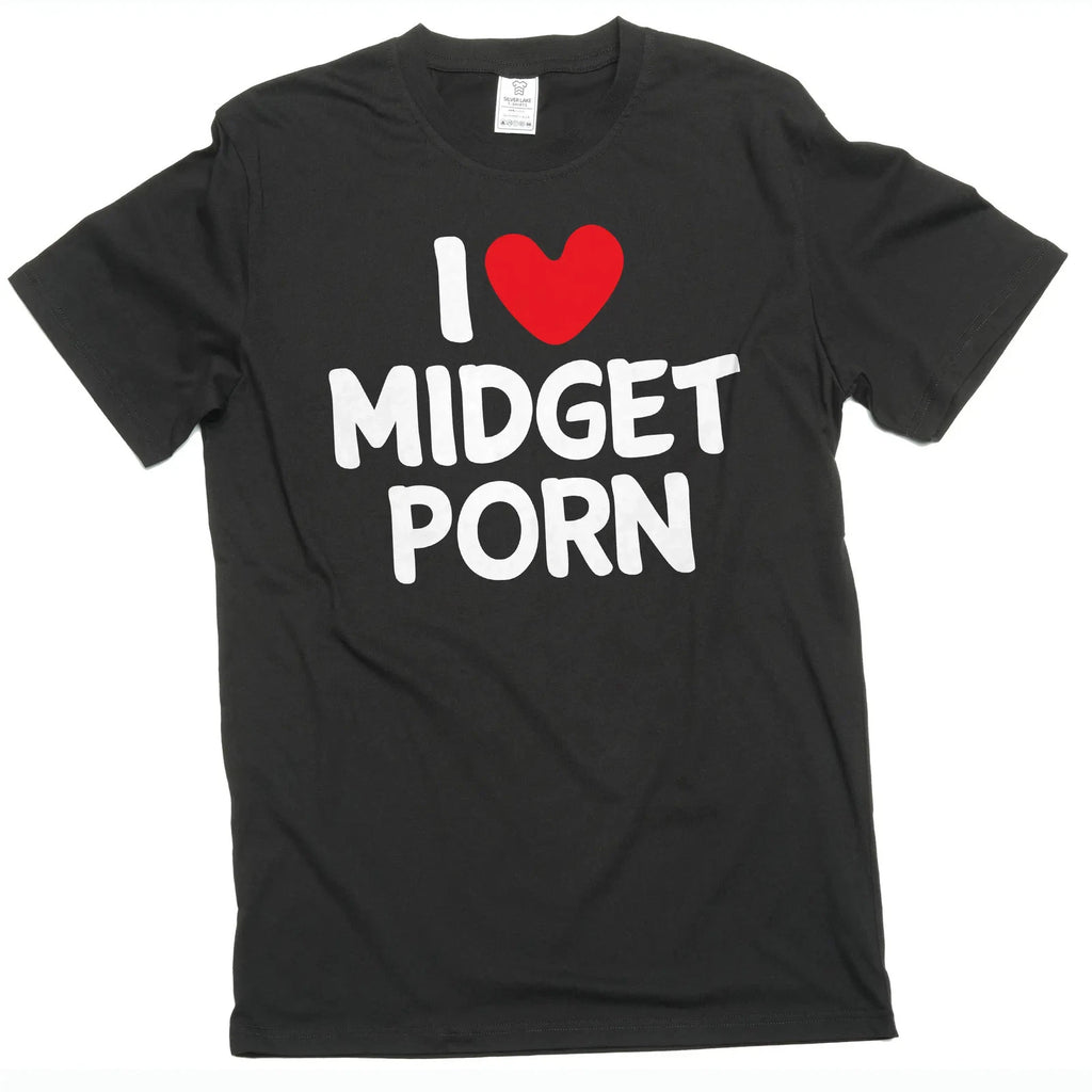 Men's funny I love Midget Porn inappropriate T-shirt