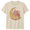 Boho Moon Flowers Take A Moment To Breathe Nature Graphic T-Shirt