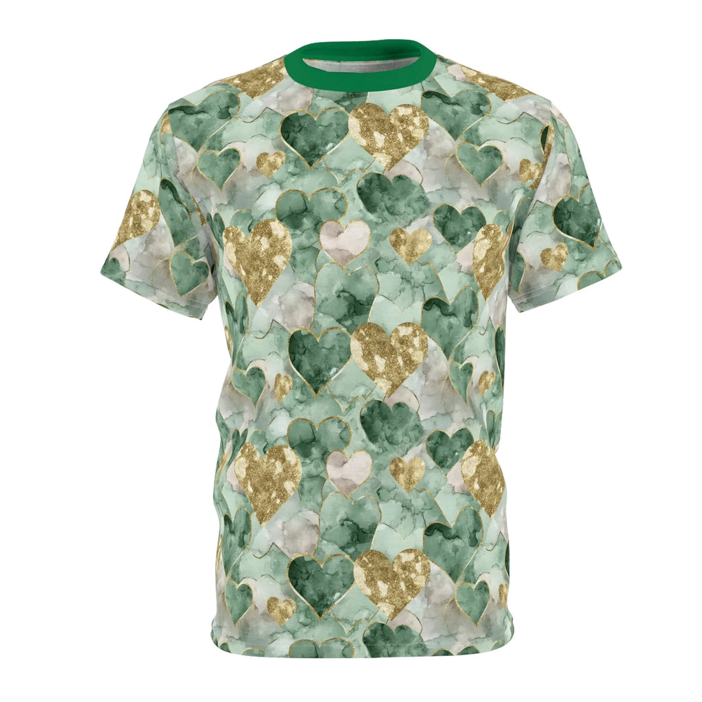 Heart Pattern Unisex Tee, Aesthetic Casual Wear for Love Celebrations,