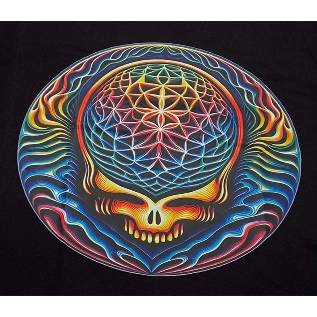 Grateful Dead men's T-shirt large steel your face Psychedelic Graphic Black