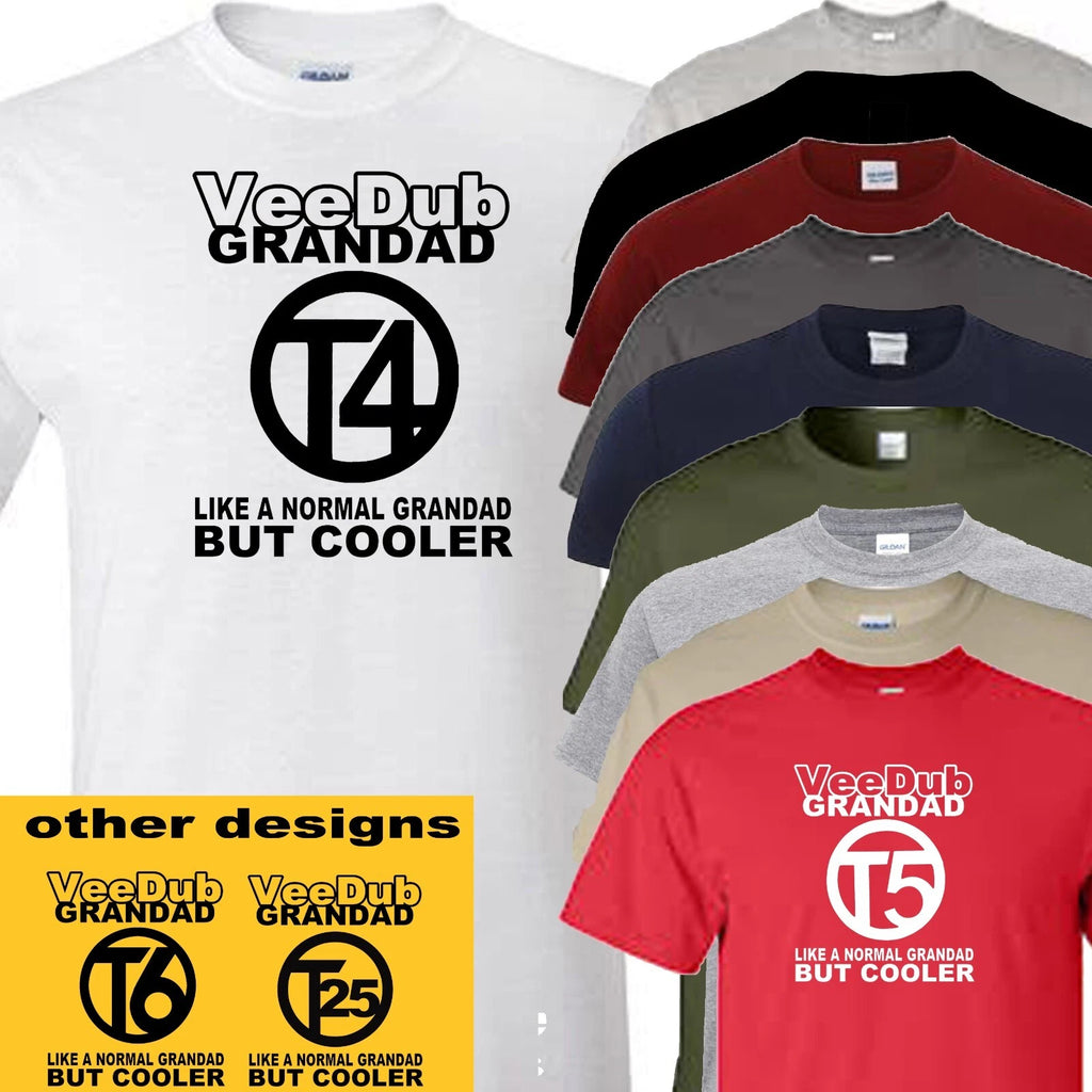 veedub grandad t shirt transporter T4 T5 T6 T25 personalised novelty fathers day