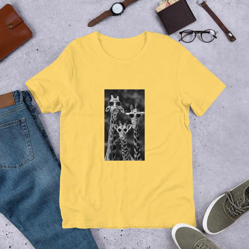 Short-Sleeve Unisex cool giraffe dad mom summer sunny play trendy T-Shirt