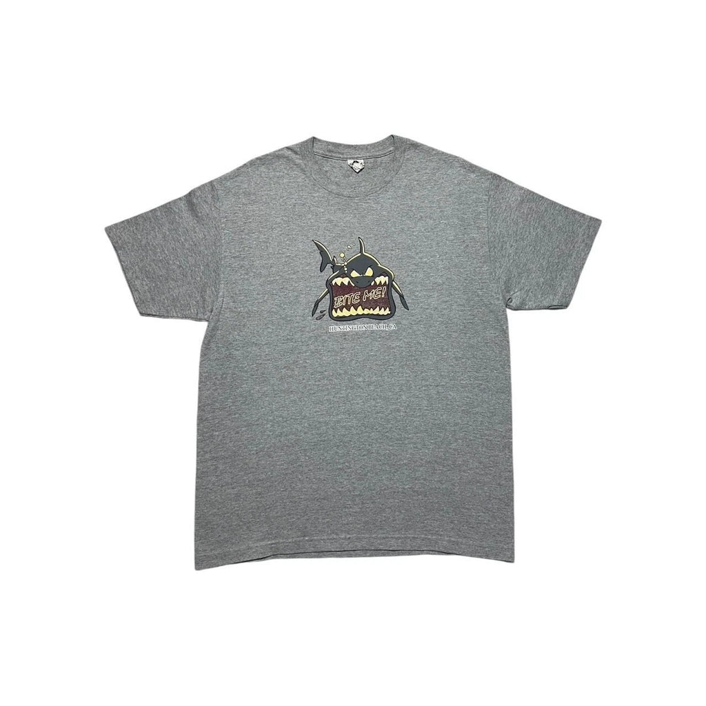 Y2K Bite Me Shark Huntington Beach Funny T-Shirt