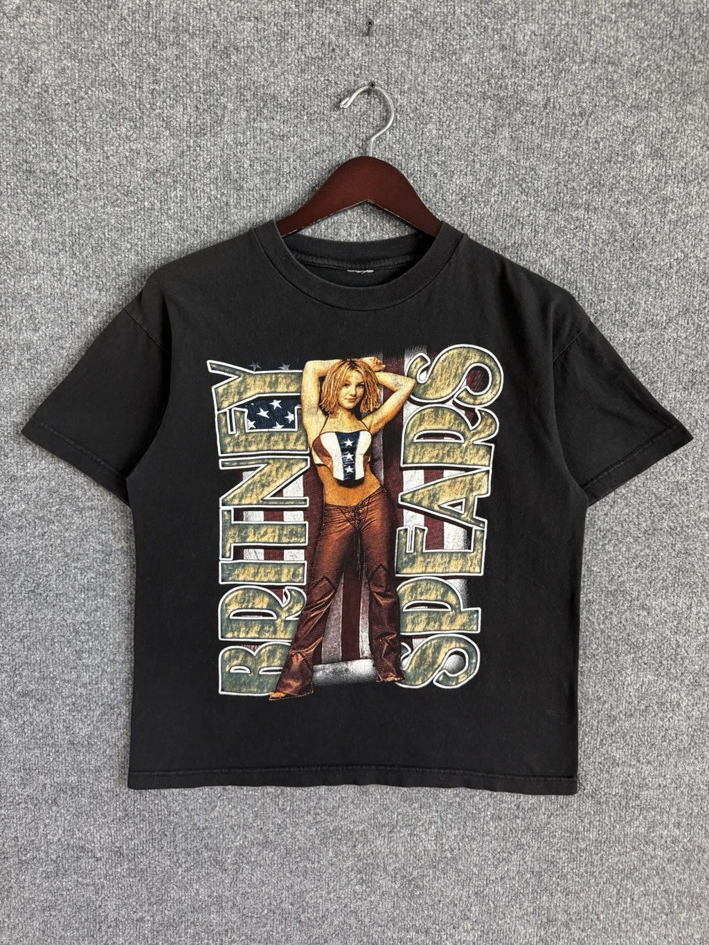 Vintage Britney Spears "Oops I Did It Again" Rap Tee T Shirt 90s Y2K Size Medium