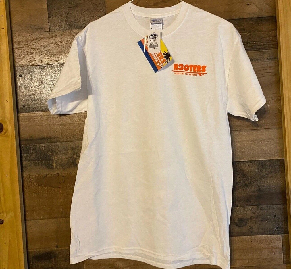 Hooters Bikini Surfer T-Shirt NEW Mens Hot Girl Beach 30 Year Beer Wings