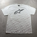 Vintage Y2K AlpineStars Men’s XL White T Shirt Grunge Motorcross NEW 2000s AOP